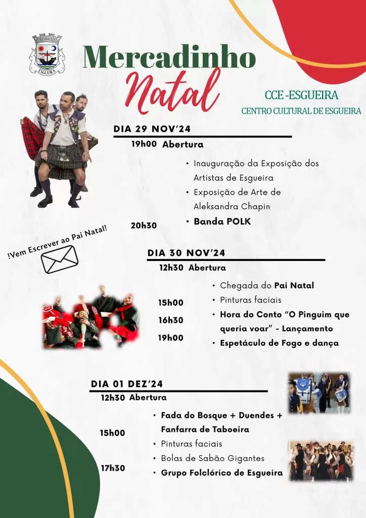 Mercadinho de Natal no Centro Cultural de Esgueira (CCE)- 29 | 30| nov. e 01 dez.